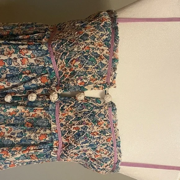 Free People Floral Blue and Pink Maxi Dress - Picture 6 of 11